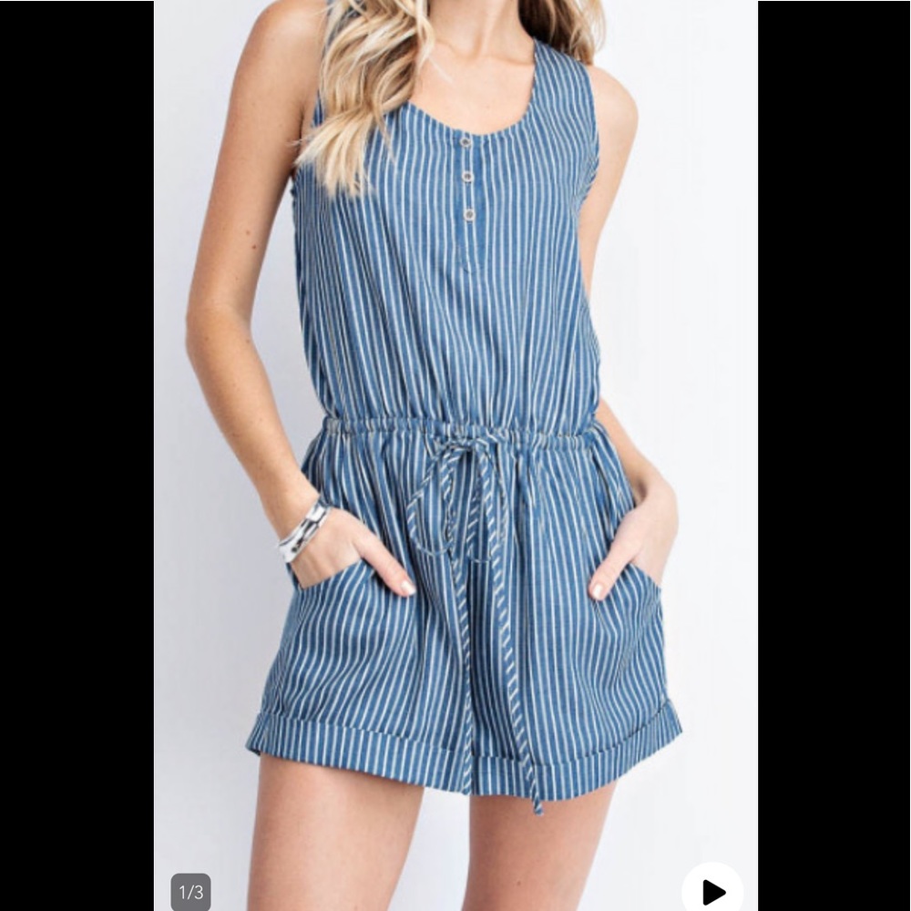 Chambray romper